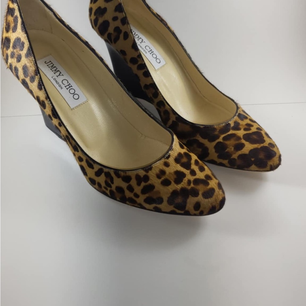 Jimmy Choo Animal Print Wedge Shoes